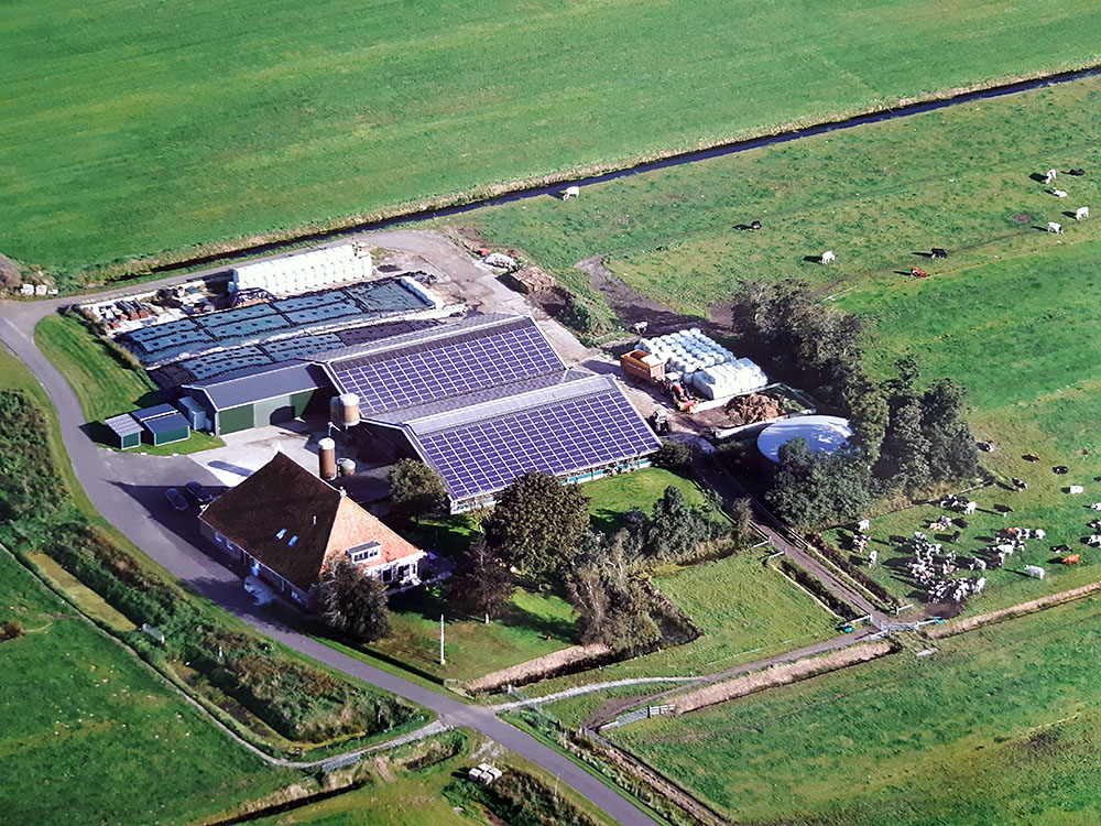 luchtfoto holstein boederij oosterzee